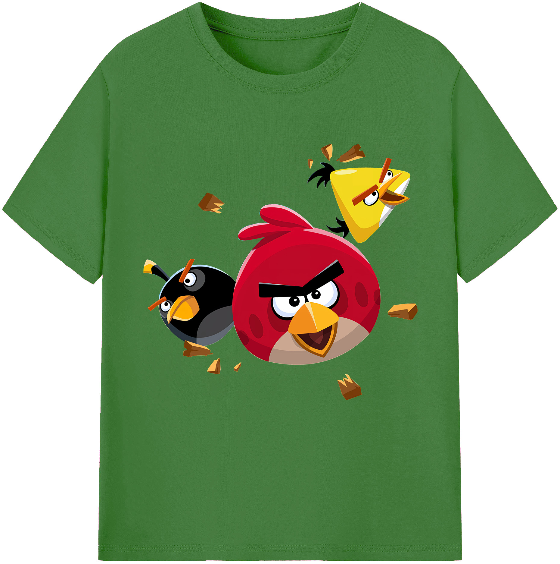 （画像用） Angry Birds アングリーバード レディースカジュアルプリントTシャツ（綿100％）